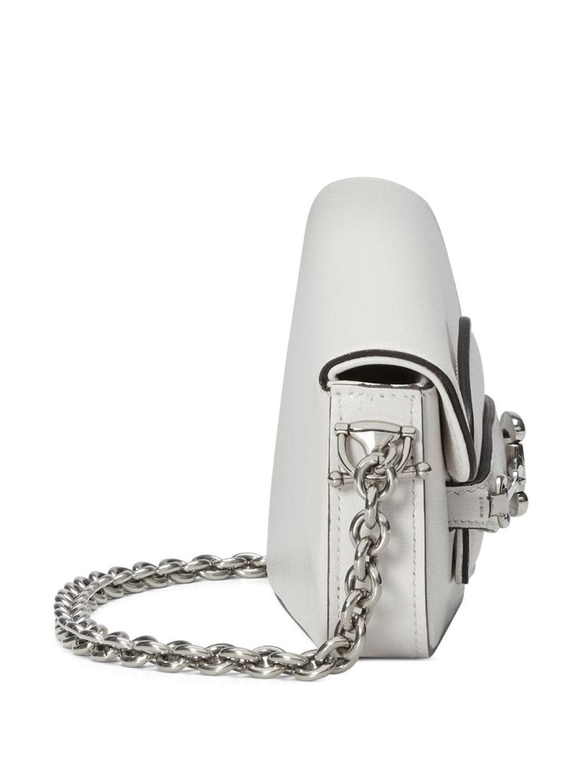 Gucci White Calf Leather Shoulder Bag