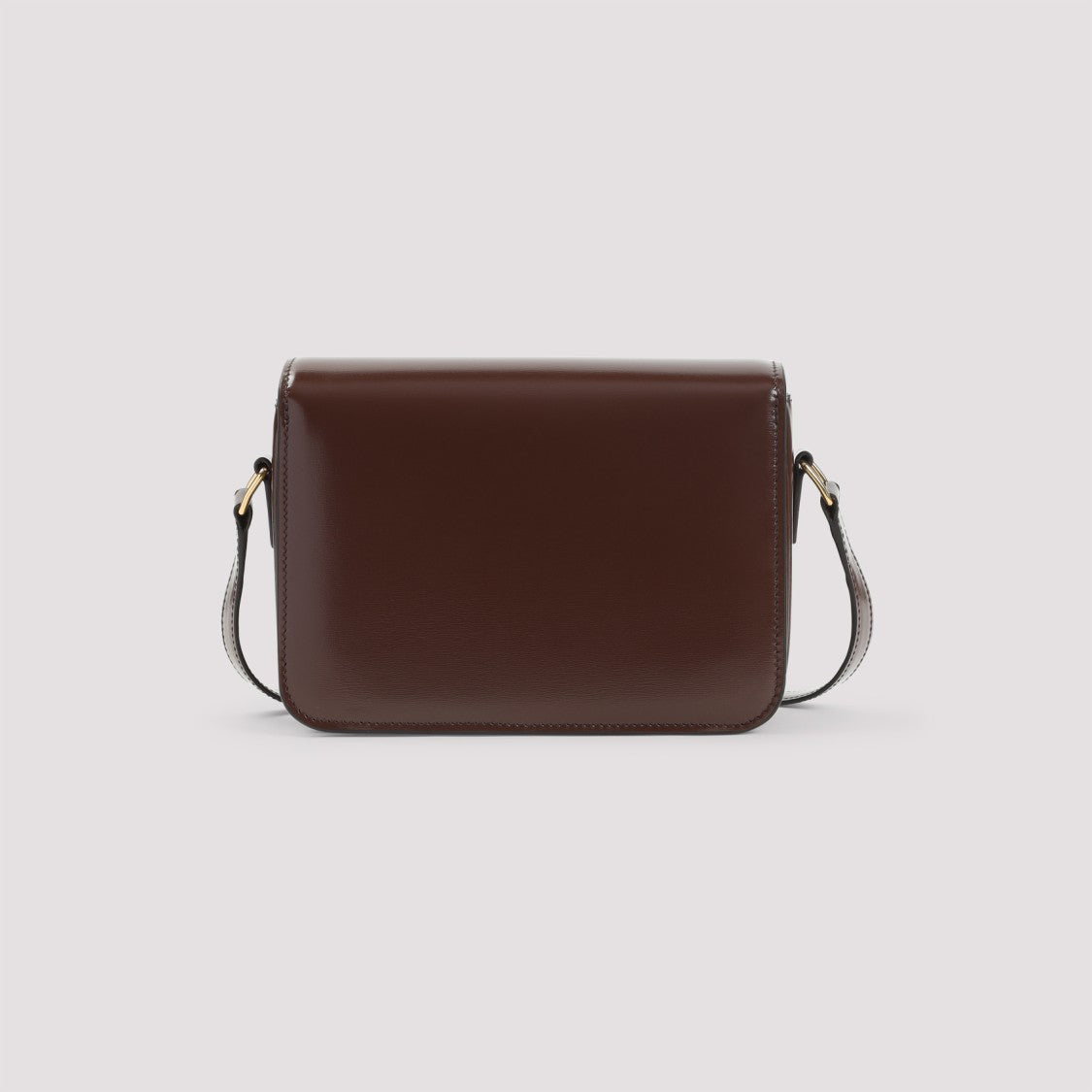 Celine Structured Brown Calf Leather Shoulder Bag