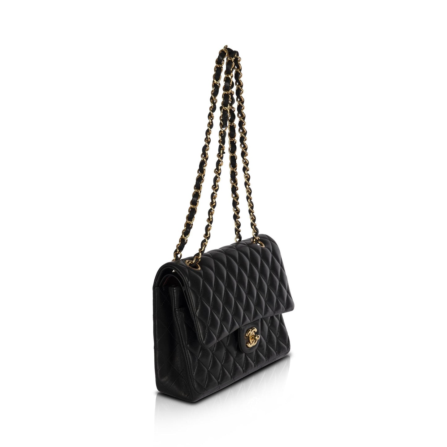 Chanel Black Lambskin Medium Classic Double Flap Bag