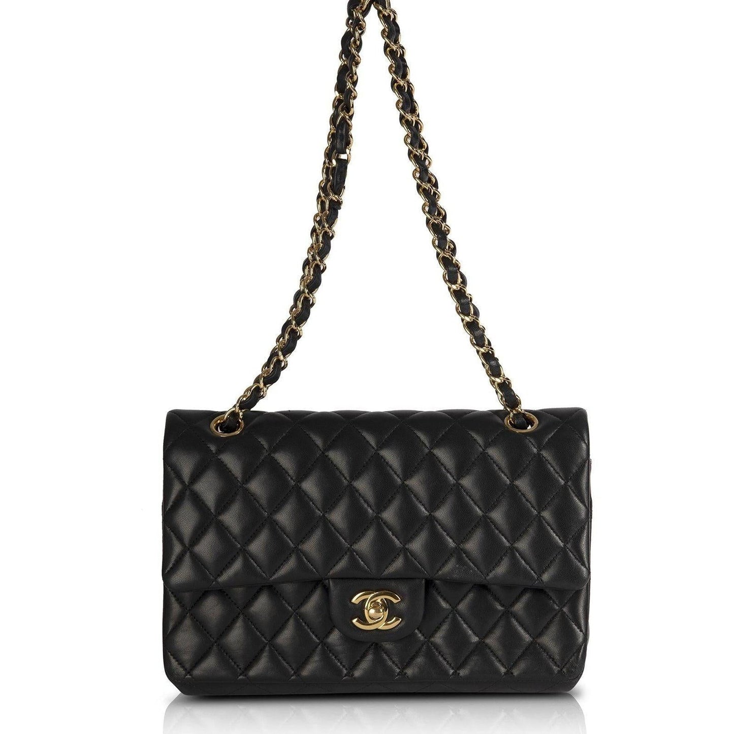 Chanel Black Lambskin Medium Classic Double Flap Bag