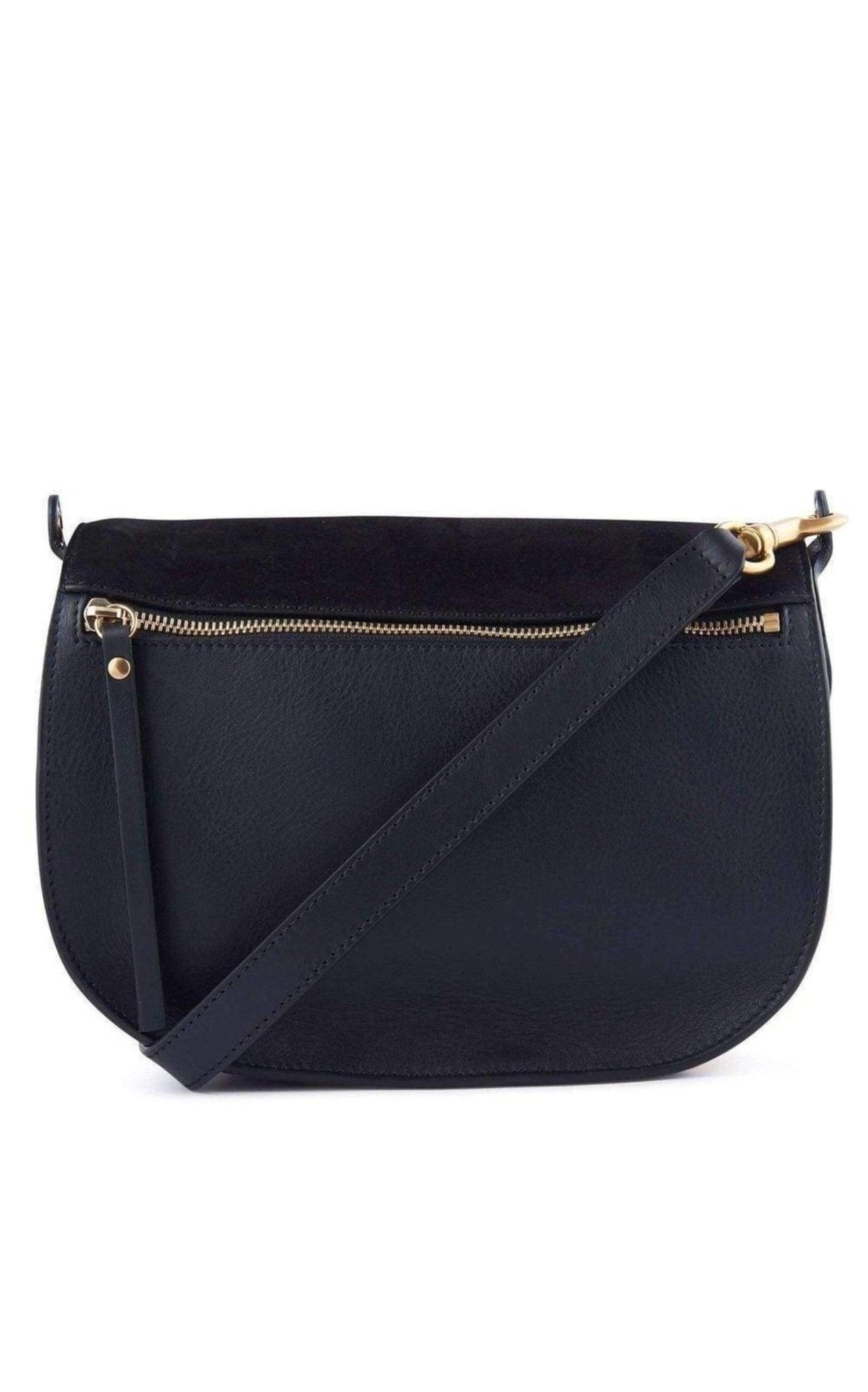 Kurtis Black Leather and Suede Bag