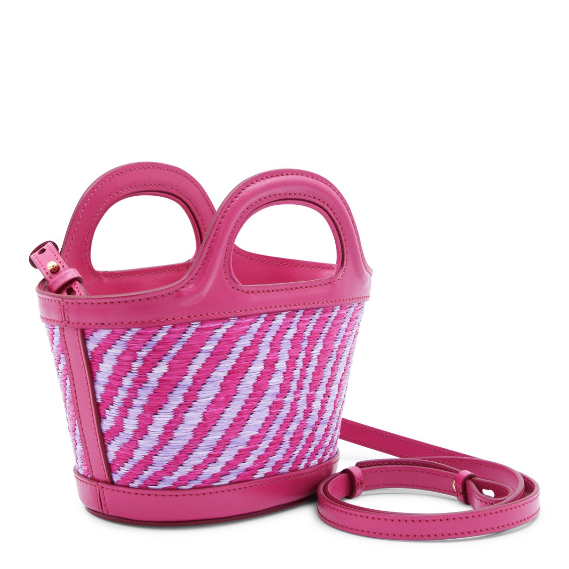 Marni Pink Raffia Satchel