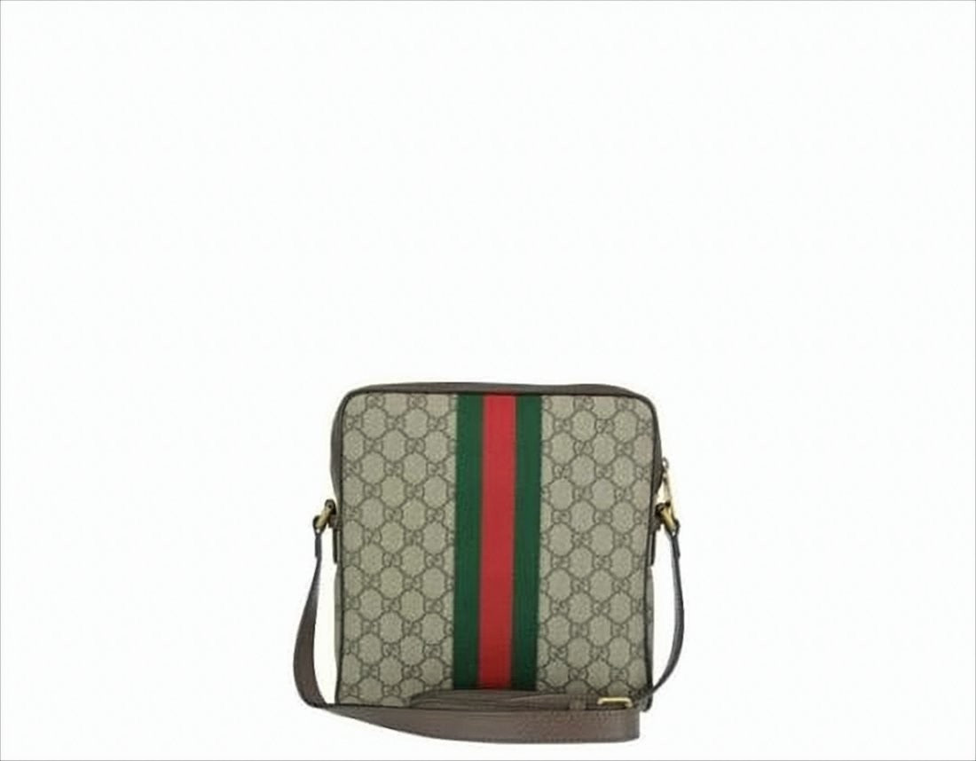Gucci Beige Canvas Crossbody Bag With Gg Monogram