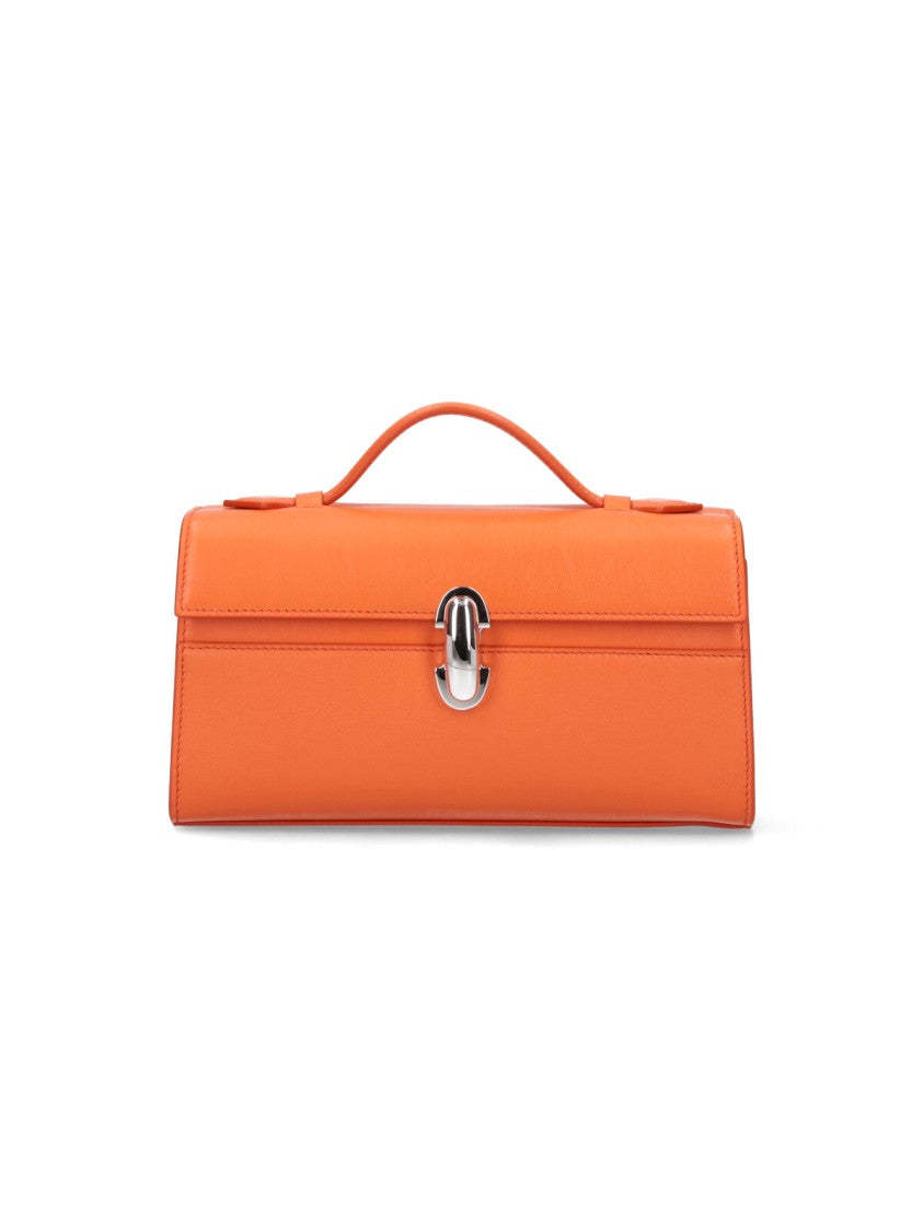 Savette Structured Handbag With Silver Clasp