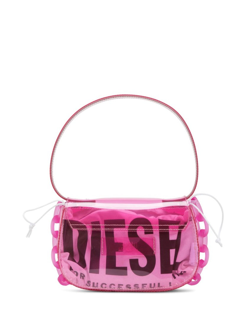Diesel Translucent Pink Silk And Nylon Handbag