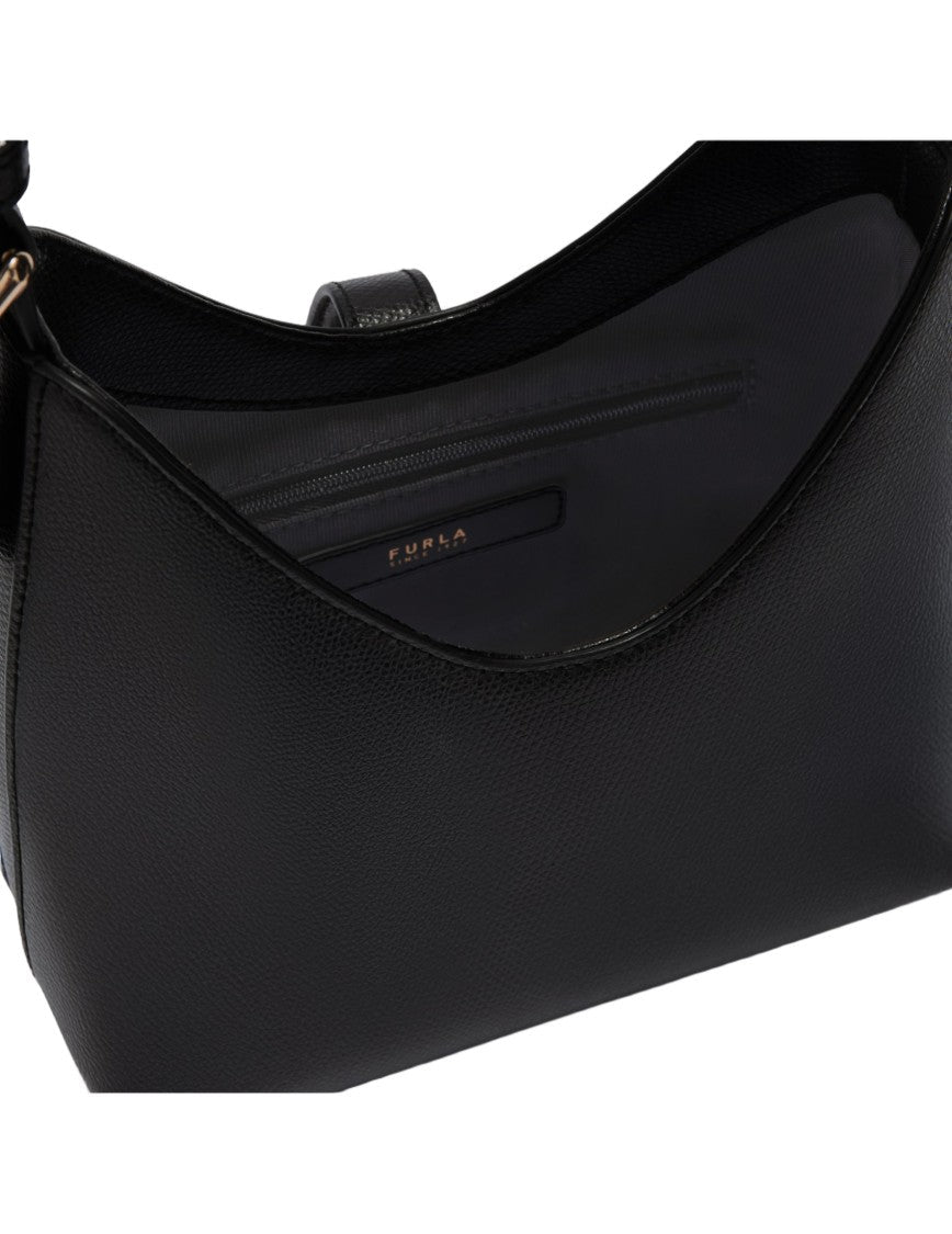 Furla Iride Mini Leather Bag, Black