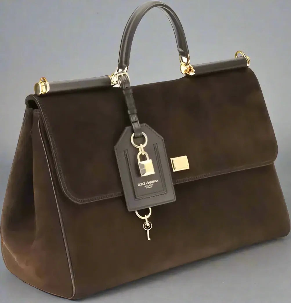 Dolce & Gabbana My Sicily Suede Top Handle Bag
