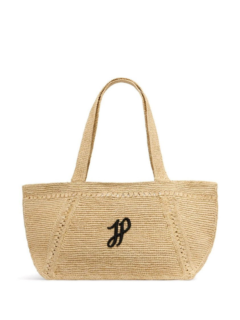 Patou Beige Woven Tote Bag