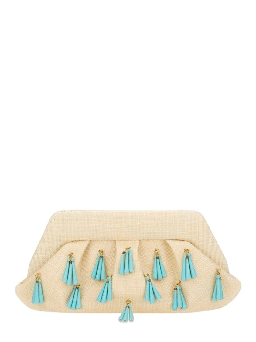 Themoirè Textured Bag With Paper Fringes