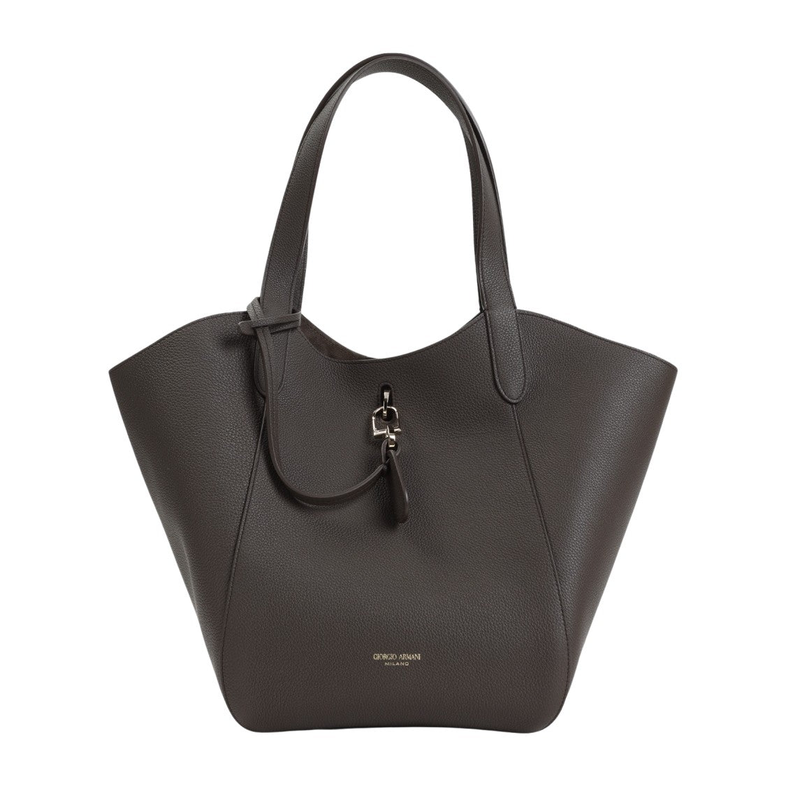 Giorgio Armani Grey Calf Leather Shoulder Bag