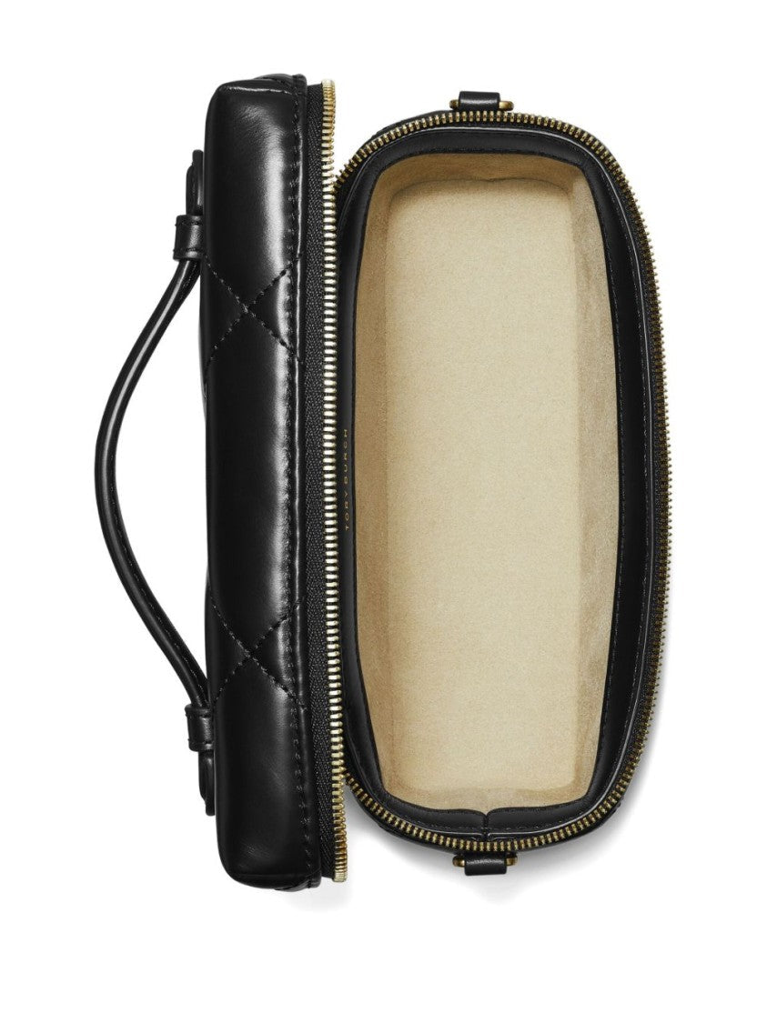 Tory Burch Quilted Compact Bag With Gold Hardware