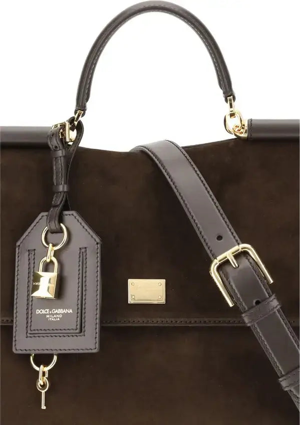 Dolce & Gabbana My Sicily Suede Top Handle Bag