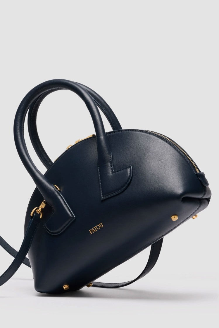 Patou Smooth Leather Bowling Handbag