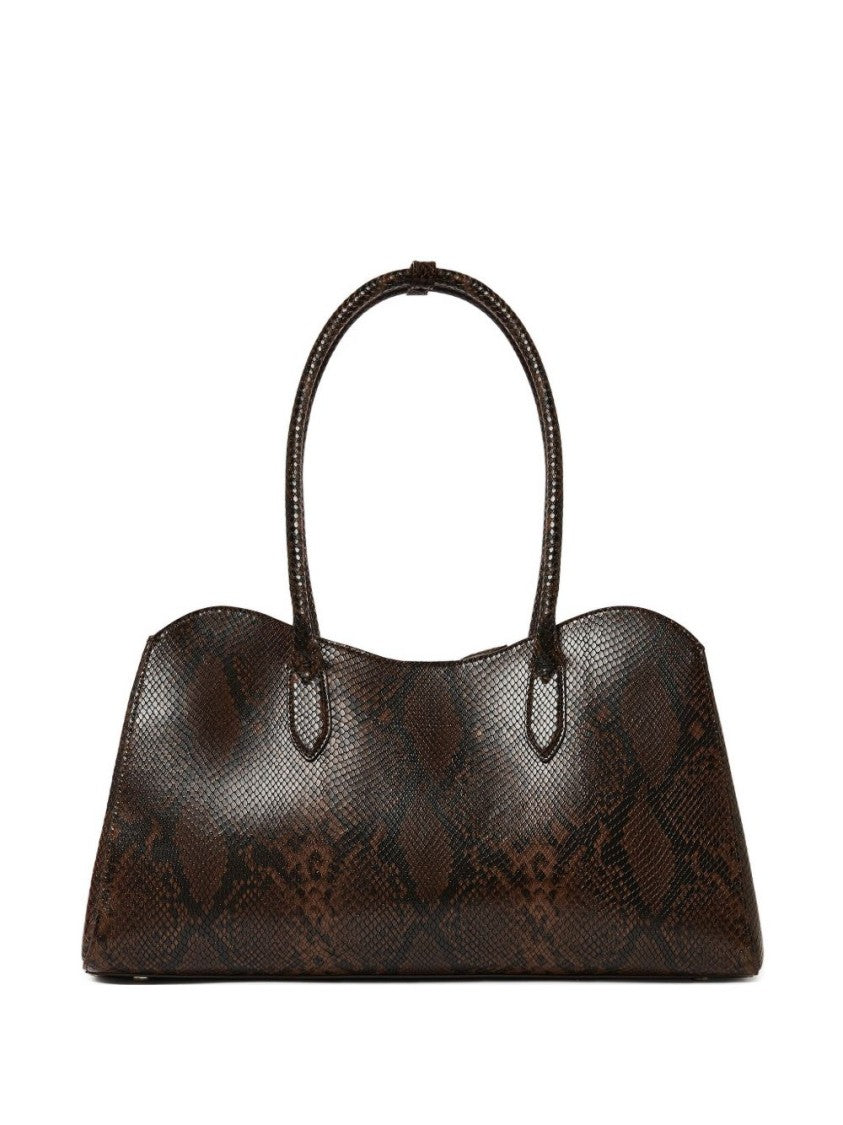 Stella Mccartney Structured Shoulder Bag With Textured Snakeskin Pattern