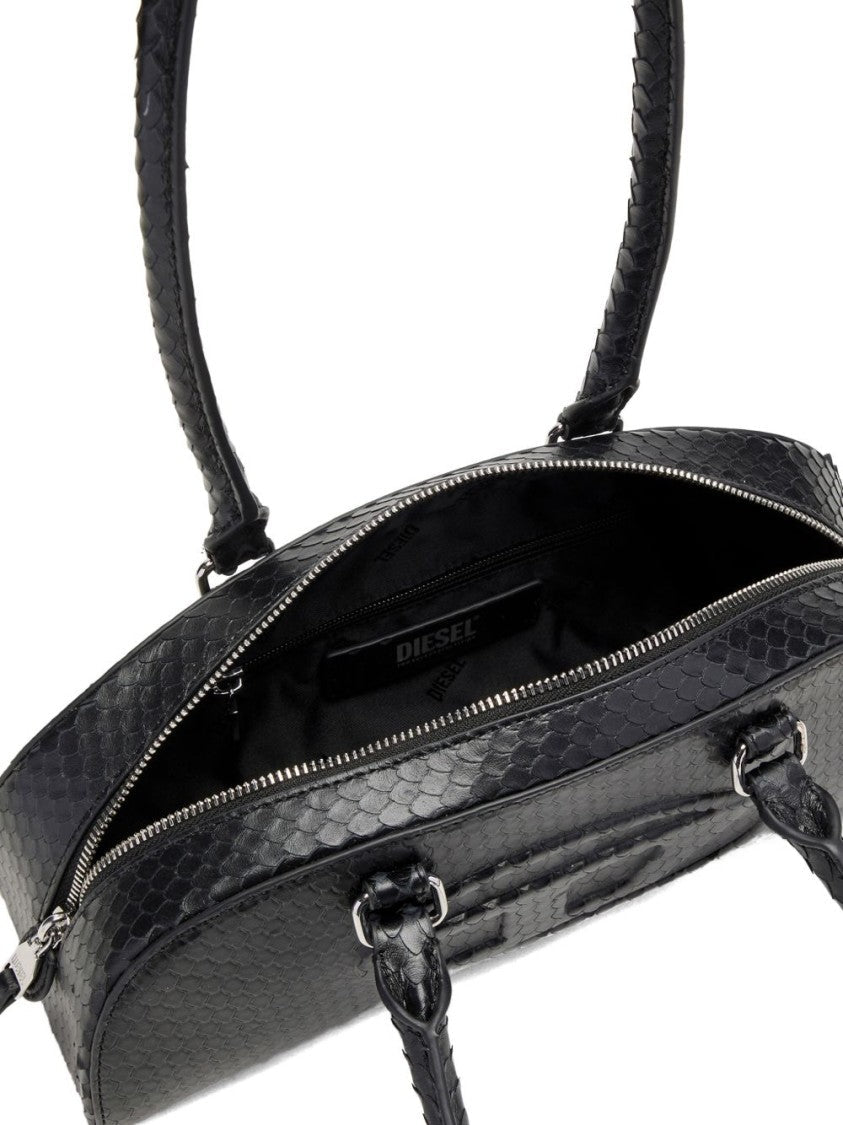 Diesel Elongated Handbag With Textured Snake-Like Pattern