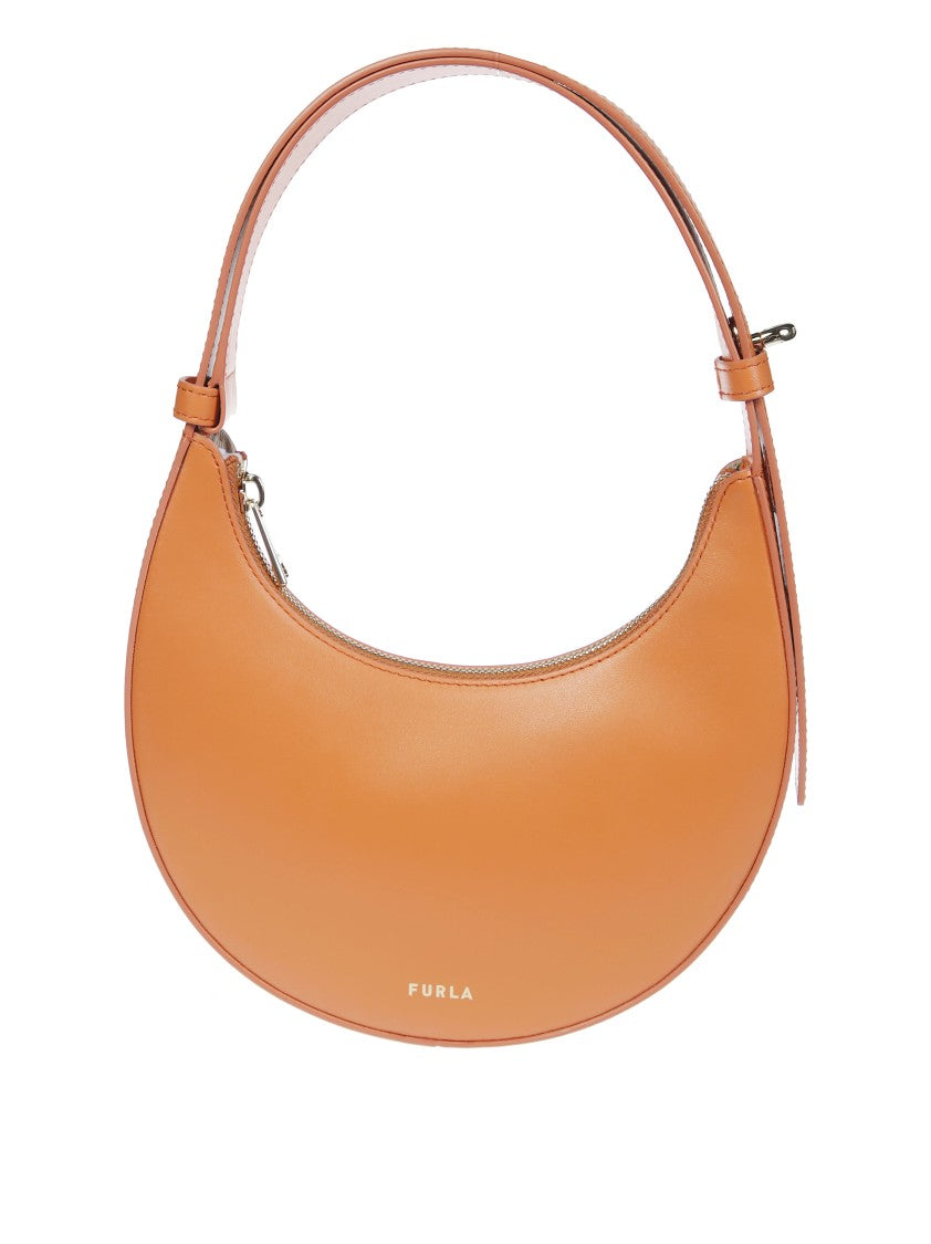 Furla Curved Leather Mini Shoulder Bag
