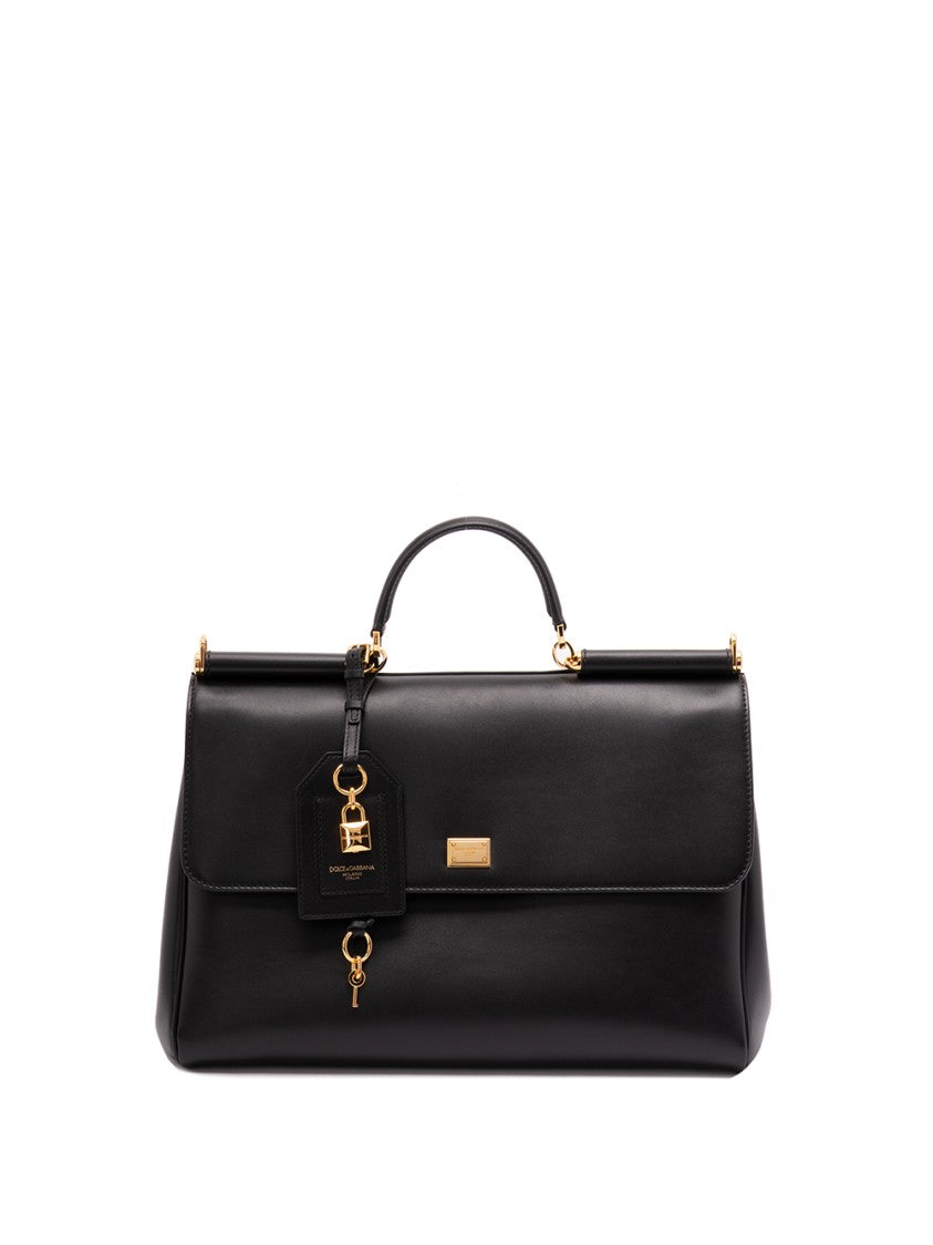 Dolce & Gabbana Structured Calf Leather Handbag