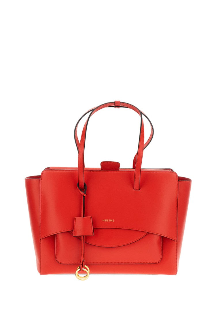 Hidesins Red Flap L Suede Leather Crossbody Bag