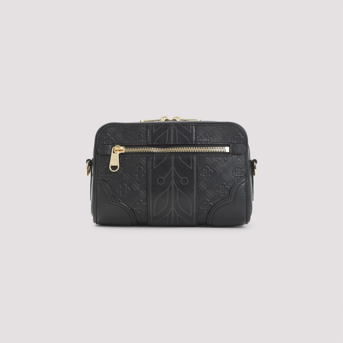 Casablanca Compact Black Calf Leather Crossbody Bag