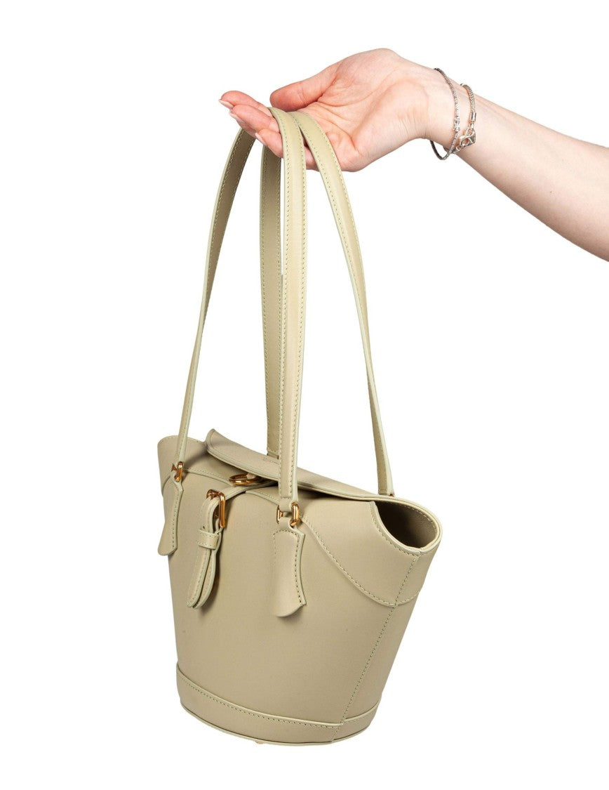 Dolce & Gabbana Sage Green Leather Coffa Capri Bag