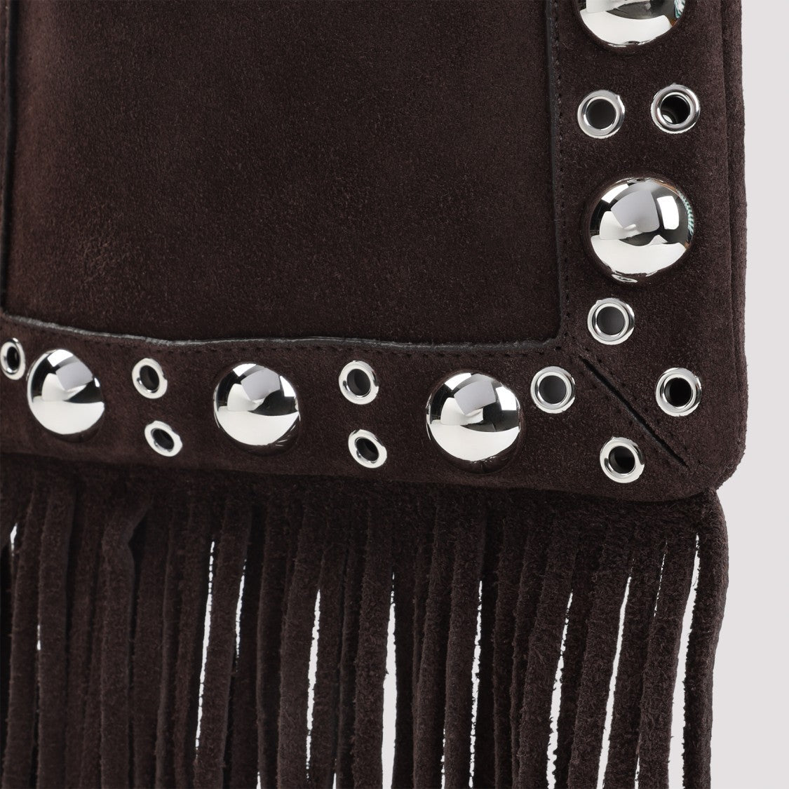 Valentino Garavani Brown Suede Leather Small Cross Body Bag