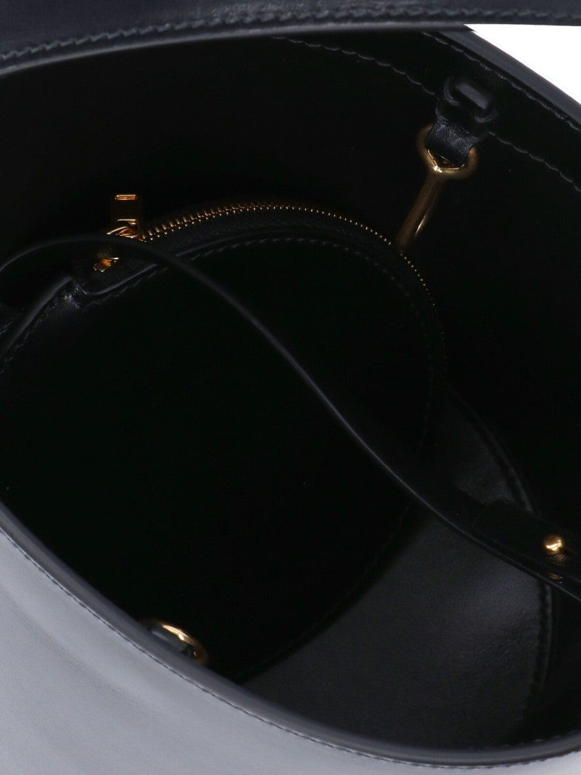 Jil Sander Black Calf Leather Bucket Bag