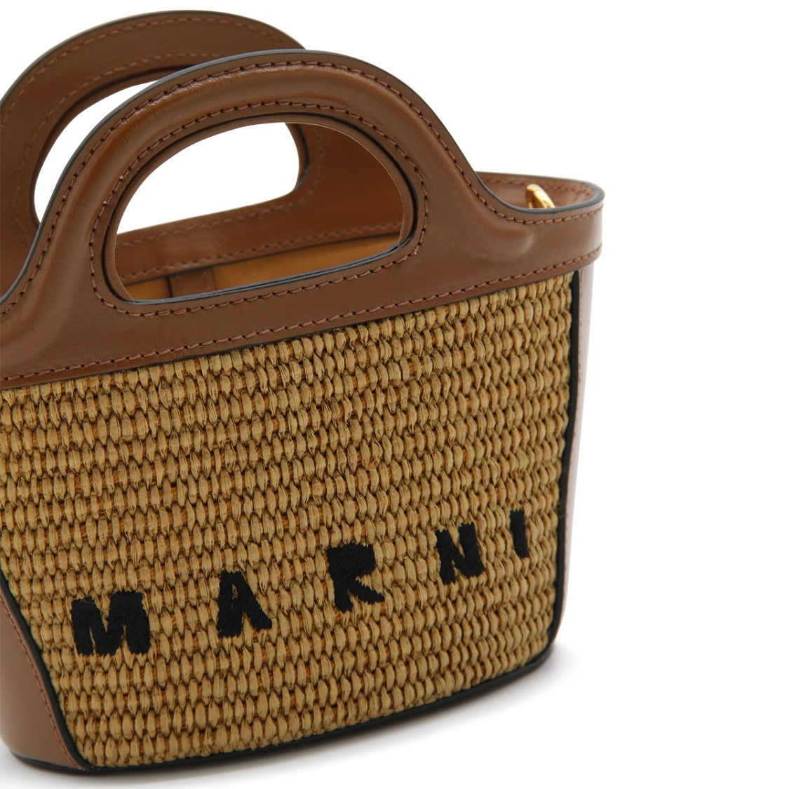 Marni Brown Tropicalia Mini Top Handle Bag