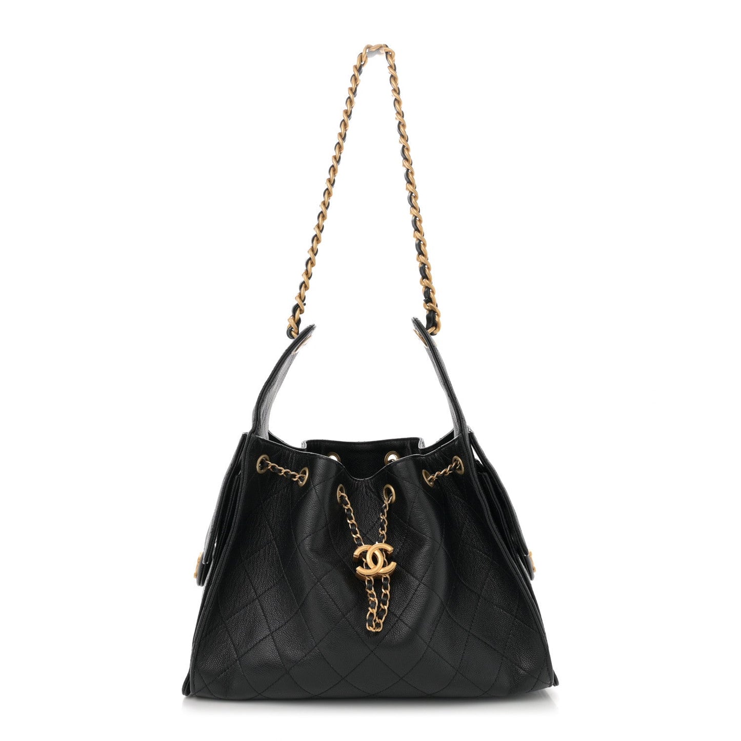 Caviar Quilted Small Chanel 25 Handbag Black