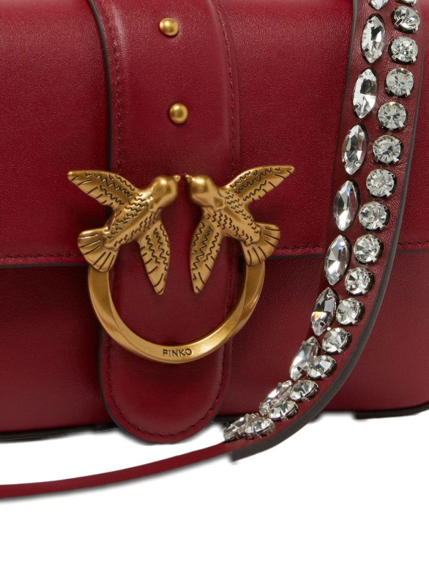Pinko Rectangular Leather Shoulder Bag