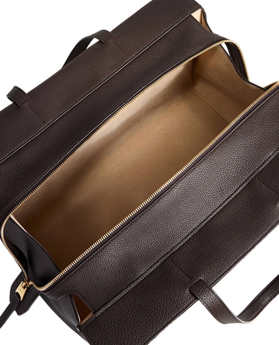 Khaite Structured Pebbled Leather Shoulder Bag