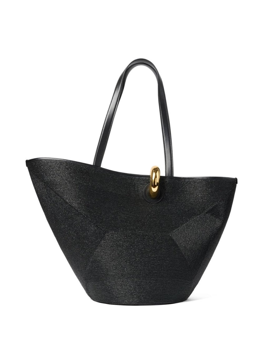 Jacquemus Black Gold-Tone Hardware Top Handle Bag