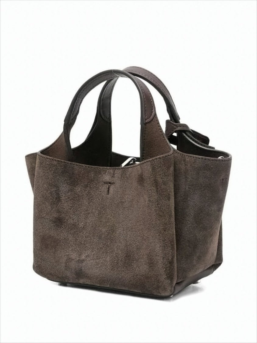 Tod's Compact Suede Calf Leather Tote Bag