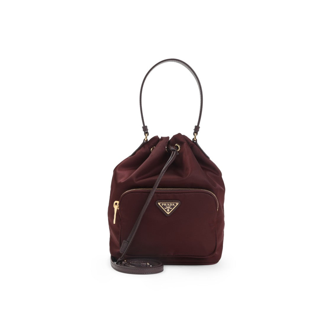 Prada Bordeaux Re-Nylon Bucket Bag