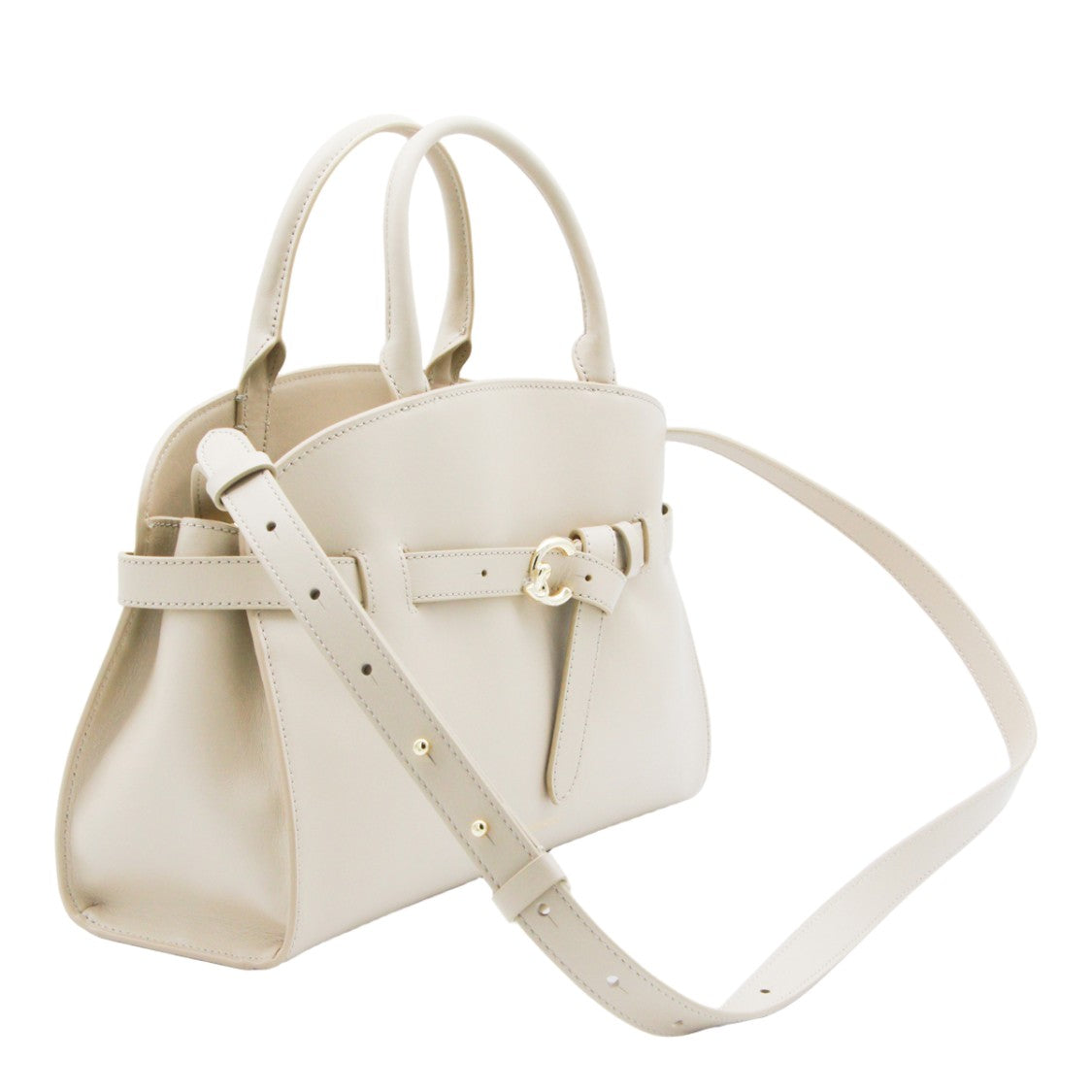 Coccinelle Structured Handbag With Gold-Tone Buckle