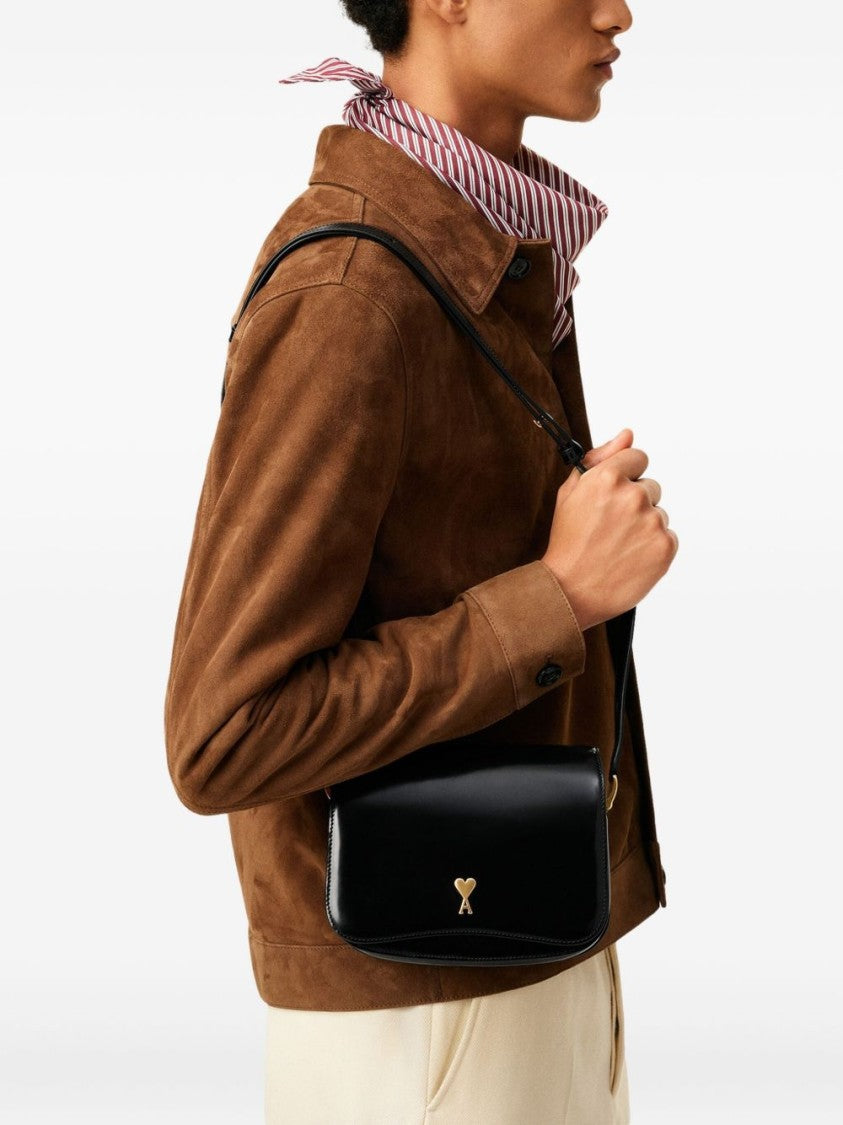 Ami Paris Structured Black Handbag