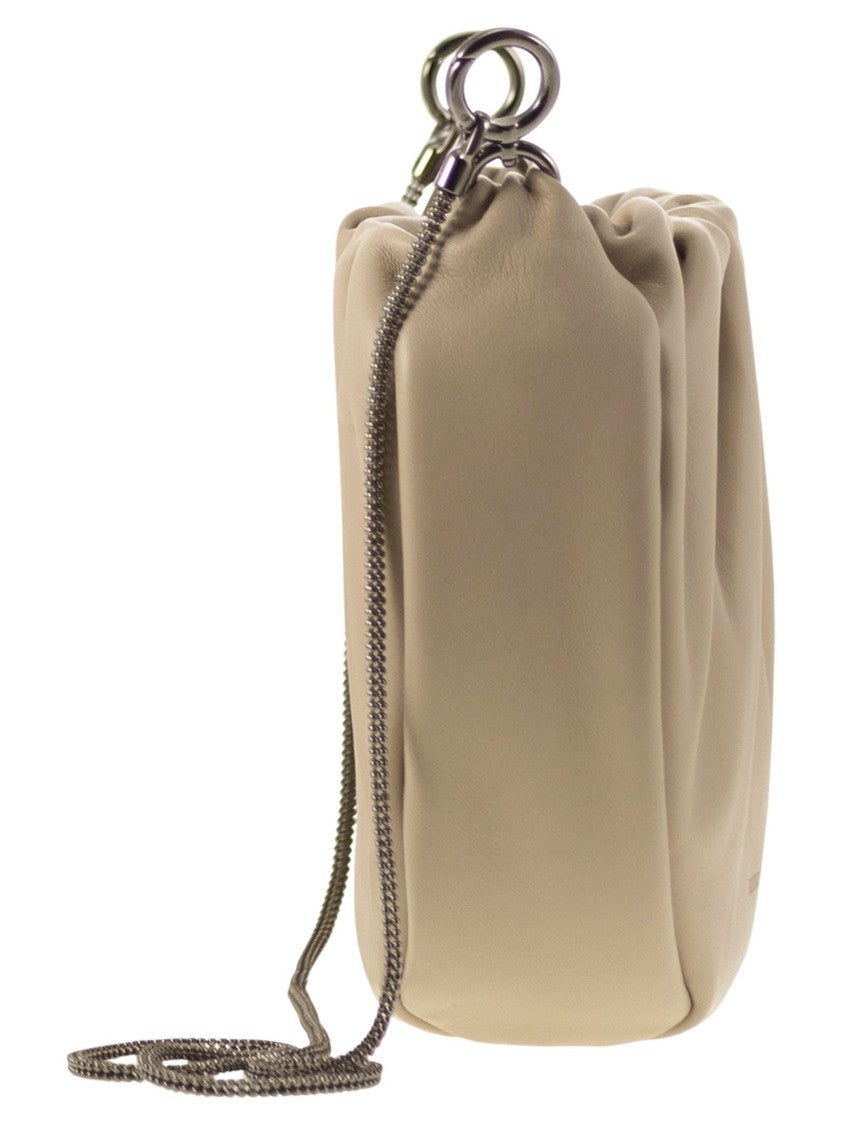 Brunello Cucinelli Soft Leather Brioche Hobo Bag