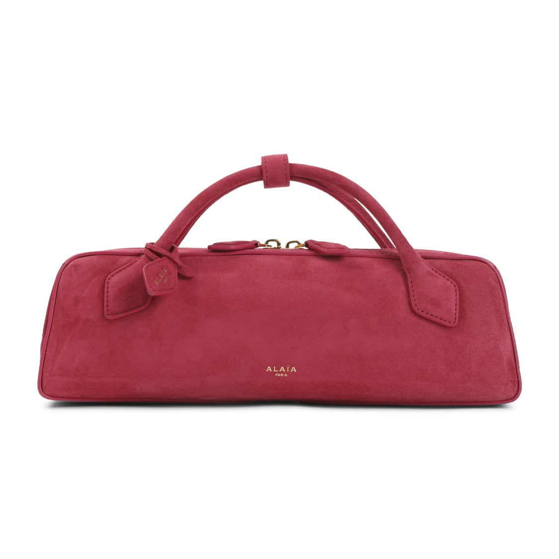Alaïa Framboise Goat Leather Clutch With Top Handles