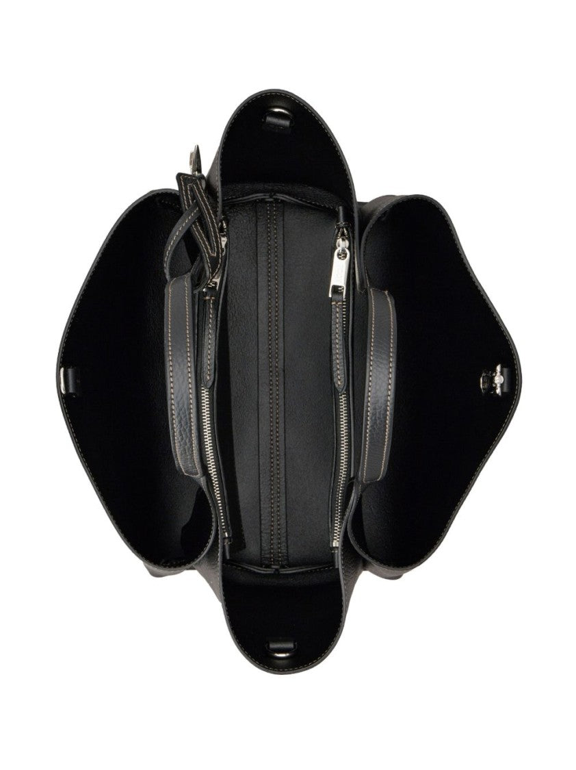 Tod's Grained Leather Tote Bag With Debossed Logo