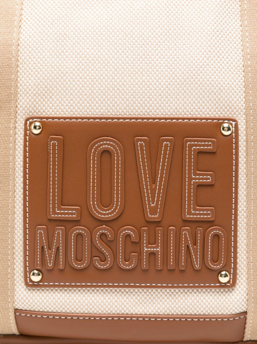 Love Moschino Spacious Tote Bag With Embossed Logo And Leather-Like Accents