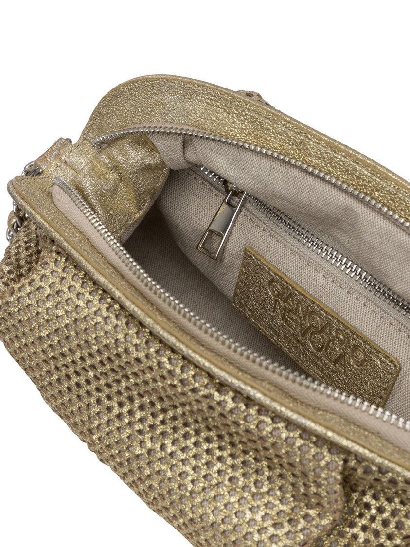 Reptile's House Textured Lamb Leather Shoulder Bag