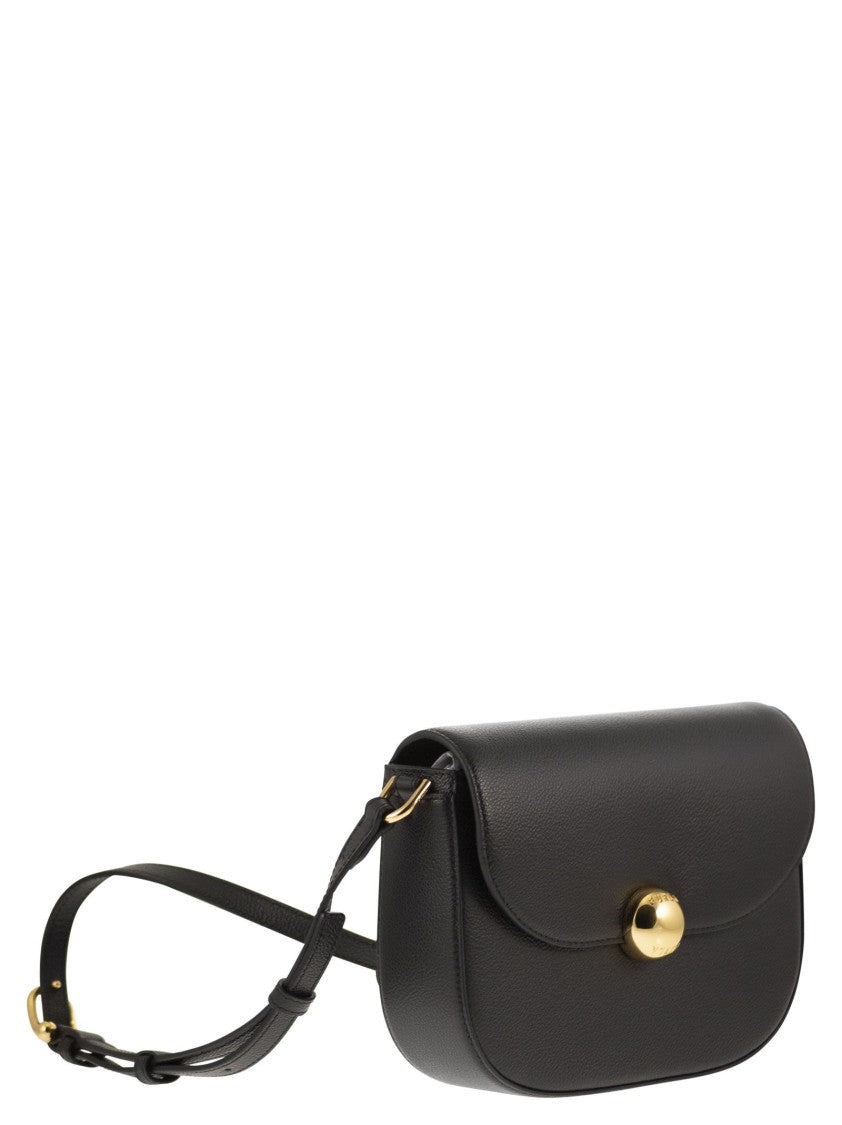 Furla Saddle Design Crossbody Bag In Fine Leather