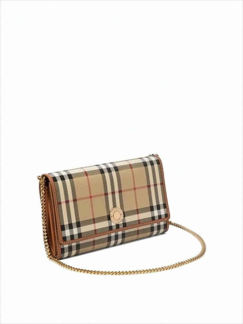 Burberry Check Pattern Crossbody Bag