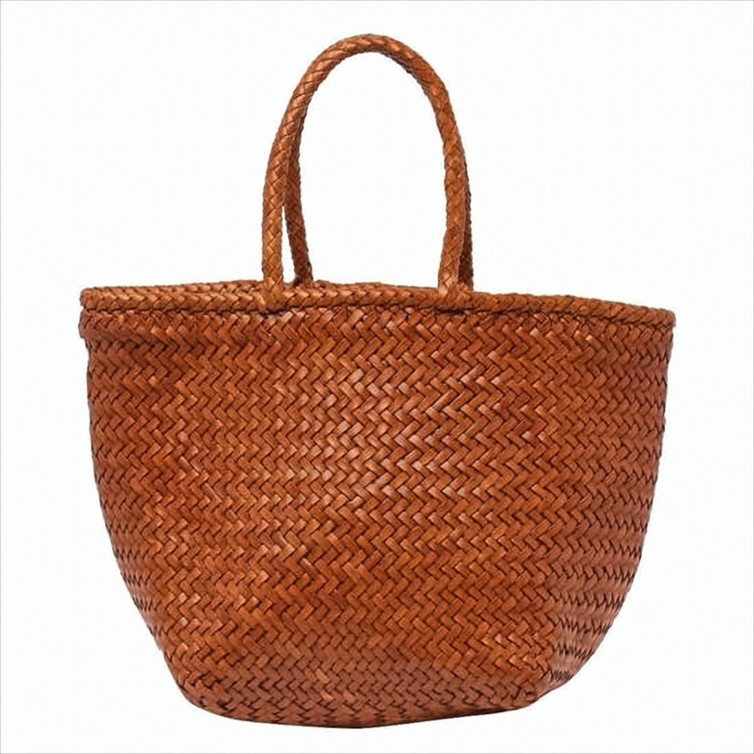 Dragon Diffusion Small Woven Buffalo Leather Tote Bag