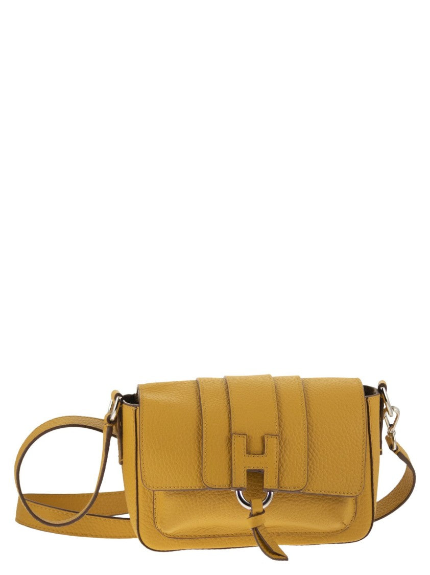 Hogan Trendy Leather Flap Bag