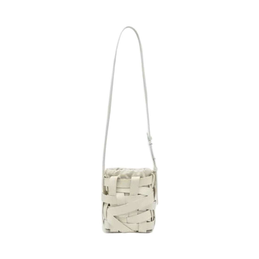Jil Sander Intricate Woven Calf Leather Shoulder Bag
