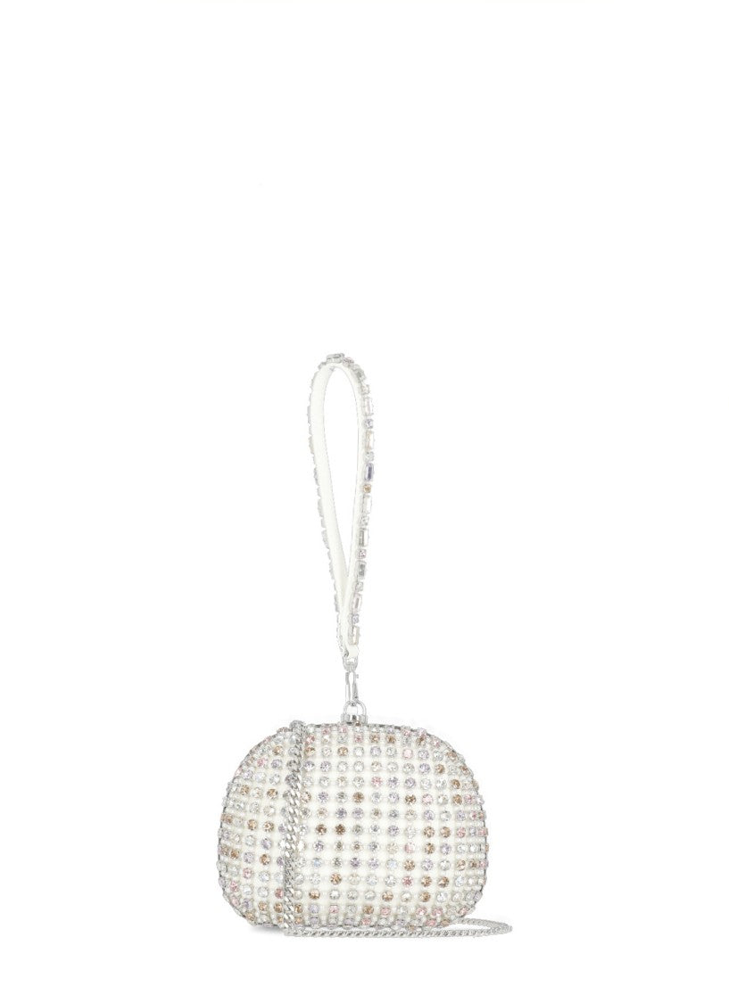 Self-Portrait Multicolored Strass-Embellished Clutch Bag