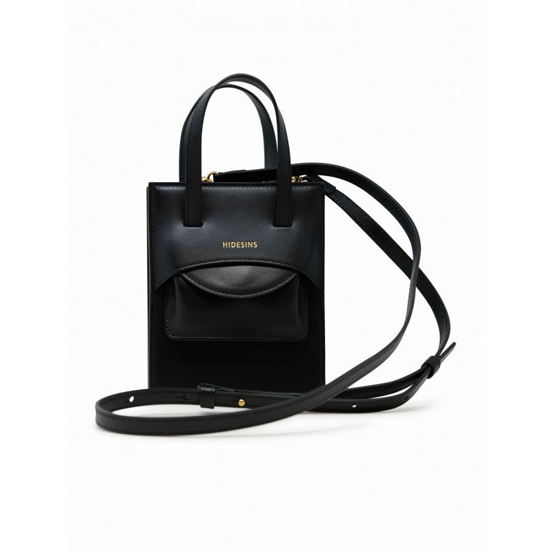 Hidesins Fl2515 Flap Mini Black Leather Handbag