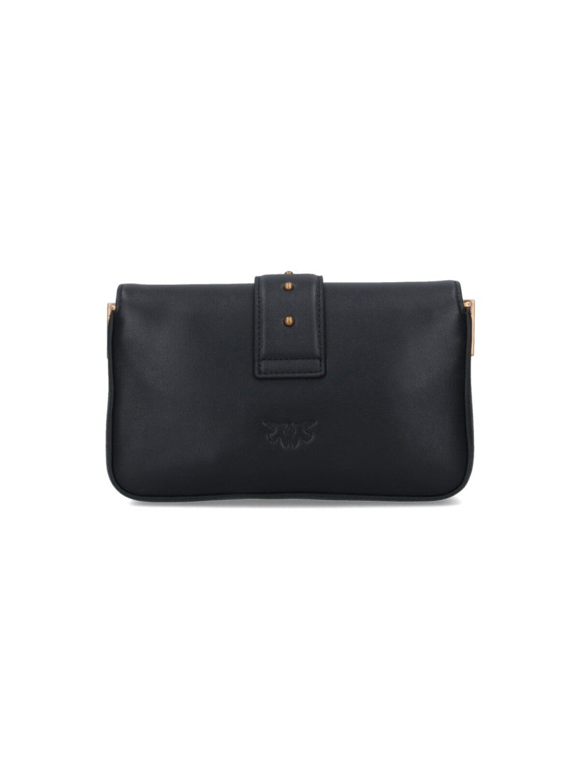 Pinko Structured Black Bag With Detachable Shoulder Strap