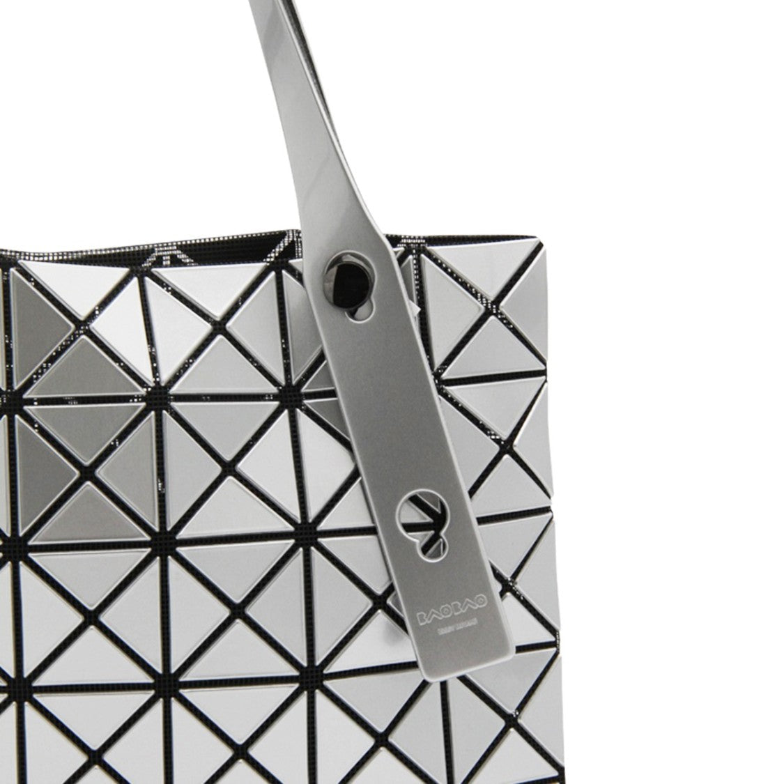 Bao Bao Issey Miyake Geometric Silver-Toned Bag With Architectural Design