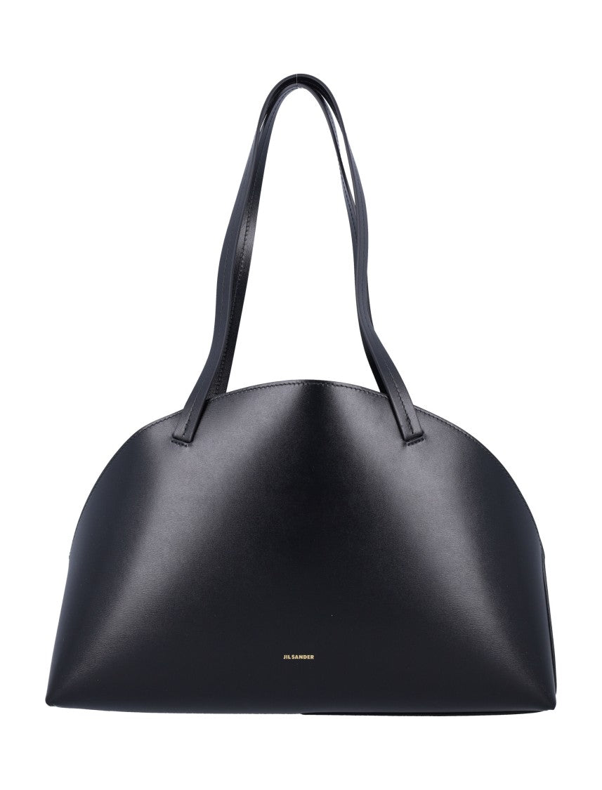 Jil Sander Curved Silhouette Medium Bag With Detachable Pouch